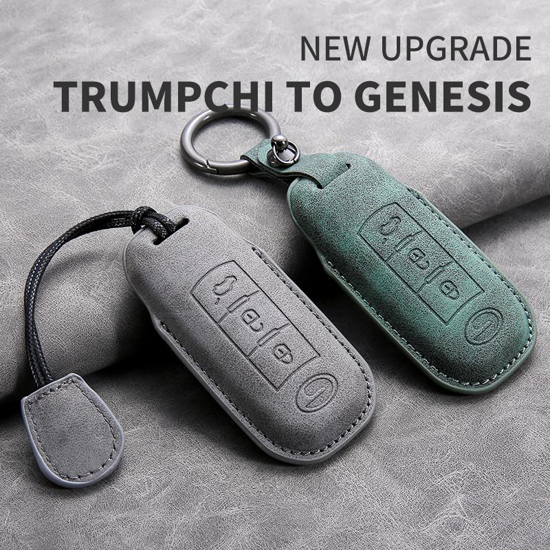 Leather Car Key Case for Gac New Energy Trumpchi Aion S V Y LX Leather Car Key Cover for Aion S V Y LX GM8 GA6 SGS7 GS5 J14 J16