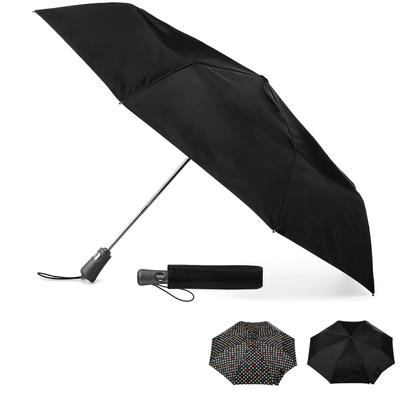 TOTES 8722 TITAN Automatic Sunguard Folding 110cm Black Open/Close UPF50+ Umbrella, Diameter, [Used]