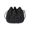 MIU MIU Matelassé Logo Lammleder Clutch Damen Clutch Schwarz 5ND022_AFPP_F0002