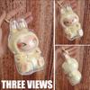 Clear Bag Keychain for LABUBU Plush Doll,Hanging Display Case,Protective Case,Plastic PVC Storage Box Party Gifts
