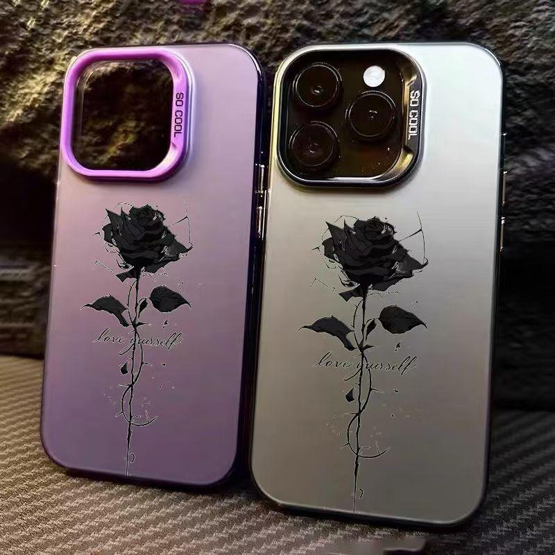 Rose Design Phone Case for Apple iPhone 14-17 Pro Max