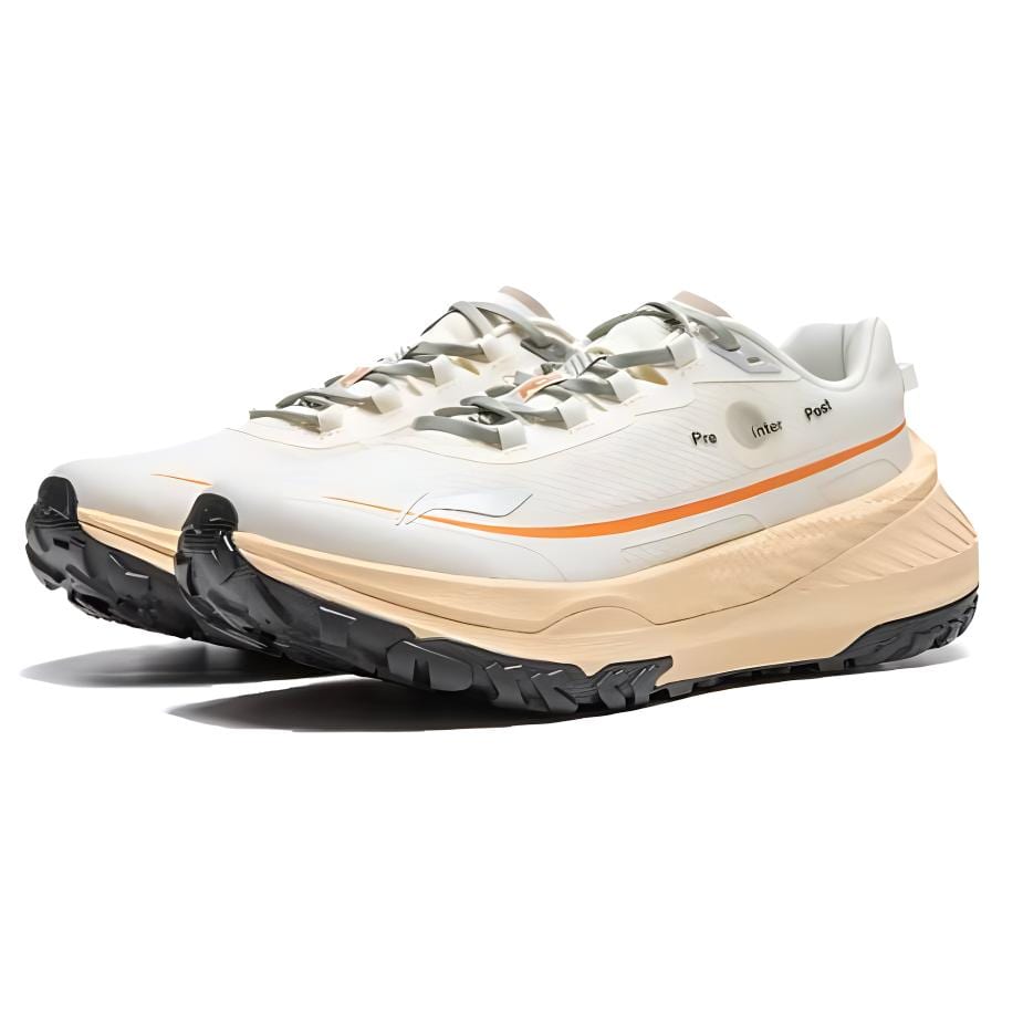 Li Ning Slip Resistant Abrasion Resistant Low Top Running Shoes Women's Ecru ARNU004-22