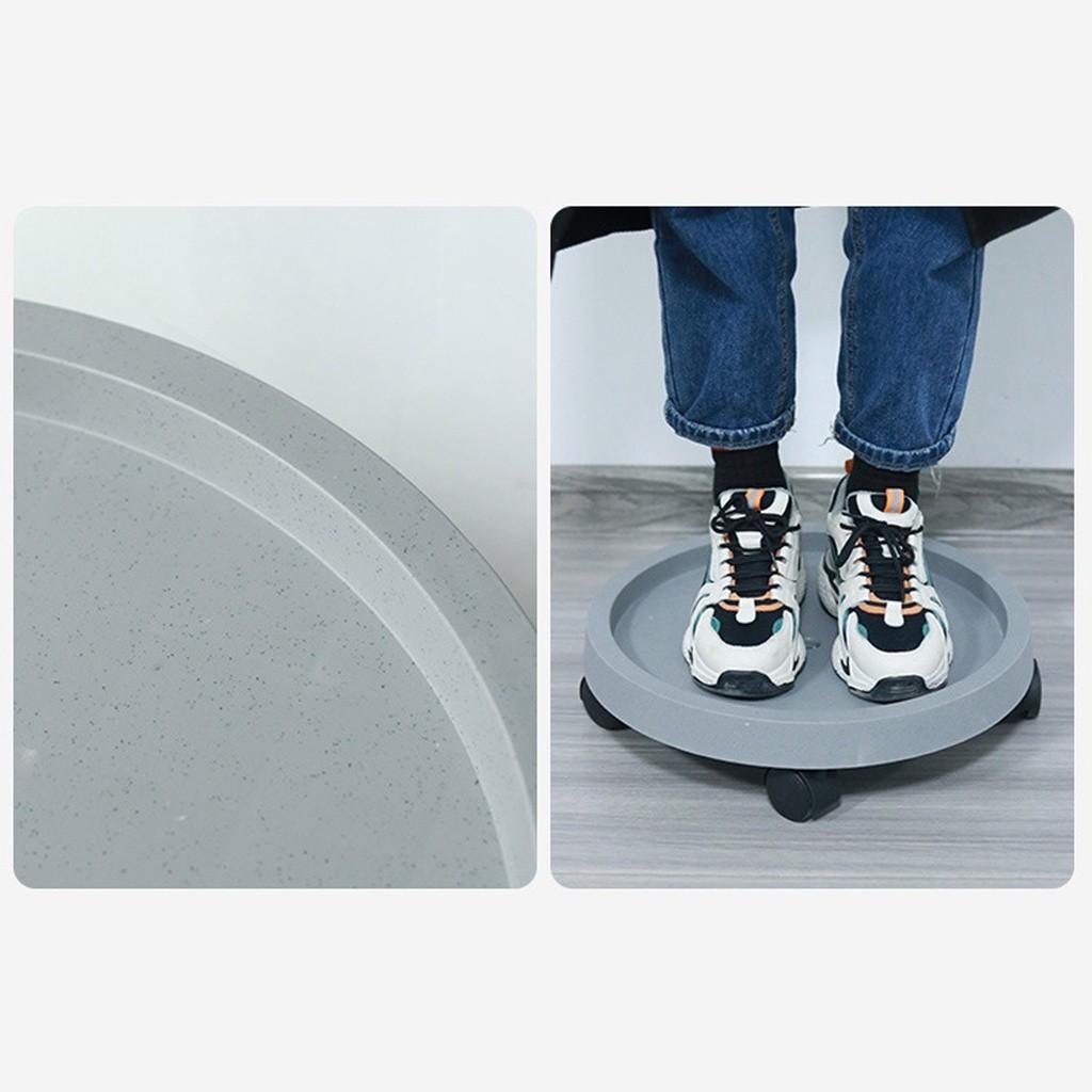 Pogrubiony 14-calowy Wytrzymały Stojak na Rośliny Paleta Ogrody Podstawki pod Doniczki Mobilna Okrągła Taca na Kółkach Donica