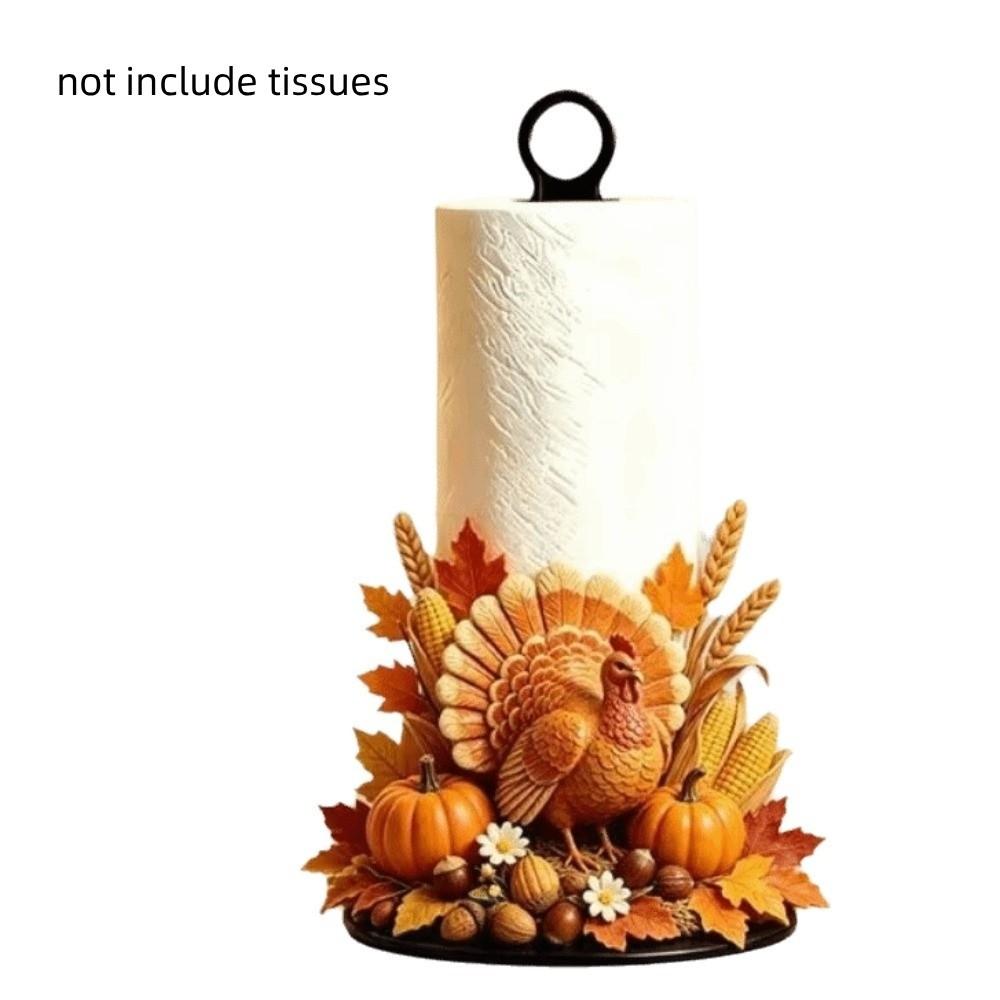 Acrylic Wood Base Christmas Paper Towel Holder Kitchen Roll Dispenser Christmas Holiday