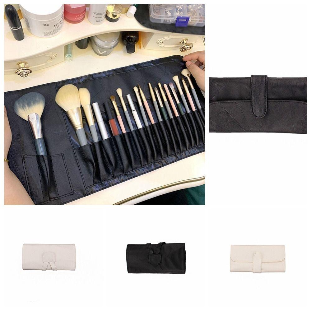 

Органайзер для кистей, сумка для кистей для макияжа, 12/18 отверстий, держатель для кистей для макияжа, хранение бровей black-12 hole