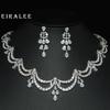 Exquisite Simple Women Jewelry Set 2 PCS Cubic Zirconia High Quality Saudi Arabia Bridal Wedding Jewellery Accessories