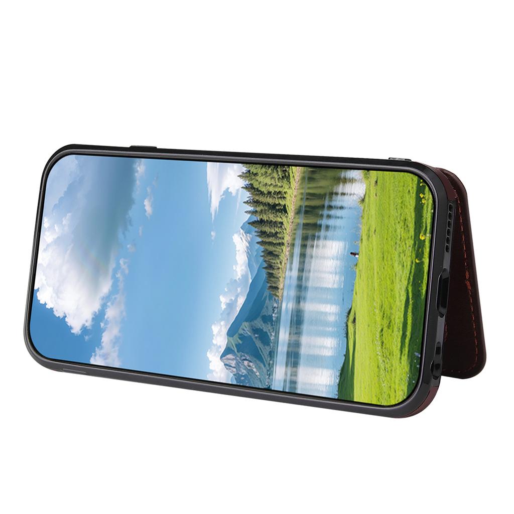 For Samsung Galaxy S25 Edge Case Card Holder Kickstand PU Leather+TPU Phone Cover