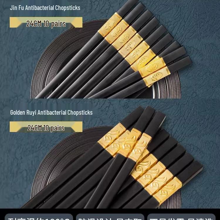 

Премиальный набор палочек для еды из сплава 2025: Нескользящий, Высокотемпературный, Идеально подходит для семейного и гостиничного использования