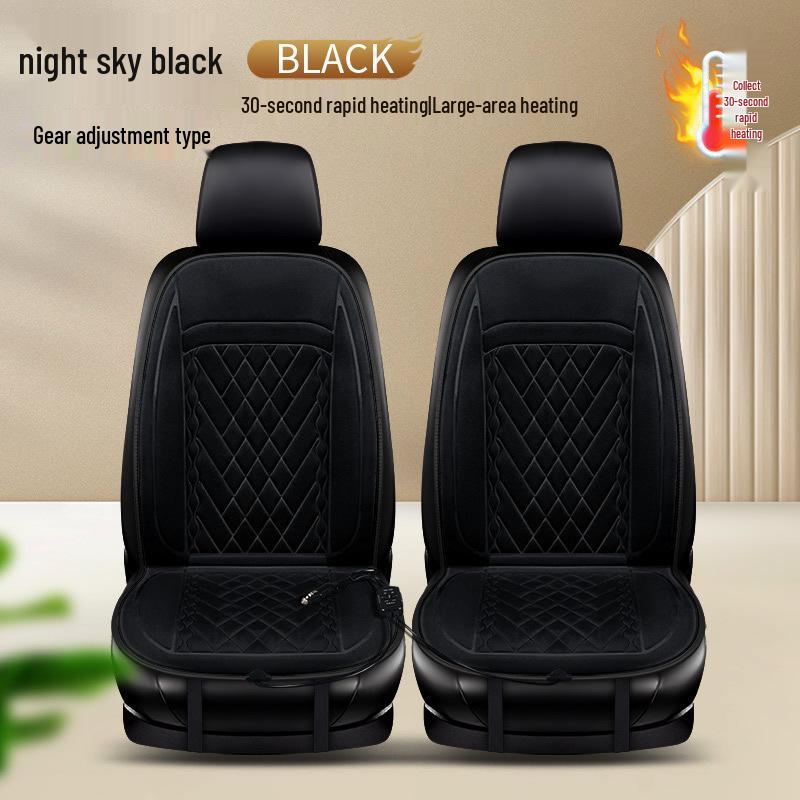 Automatyczny Start-Stop Podgrzewana Poduszka na Fotel Samochodowy, Krótki Plusz, Zimowe Ciepło, 12V/24V.