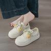 2025 new thick-soled heightened Korean version of niche student casual board shoes, white shoes, soft soles are not tired women's shoes