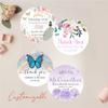 Customized Wedding Thank-you Circular Stickers Customized Personalized Thank-you Gift Labels Are Used for Weddings, Birthdays