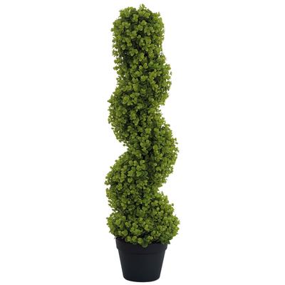 Artificial Spiral Eucalyptus Plant with Pot Included for Indoor and Outdoor, Height 90 Cm, Green