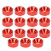 15pcs M3 Countersunk Screw Washer Aluminium Alloy Concave Gasket Fit for RC ModelRed