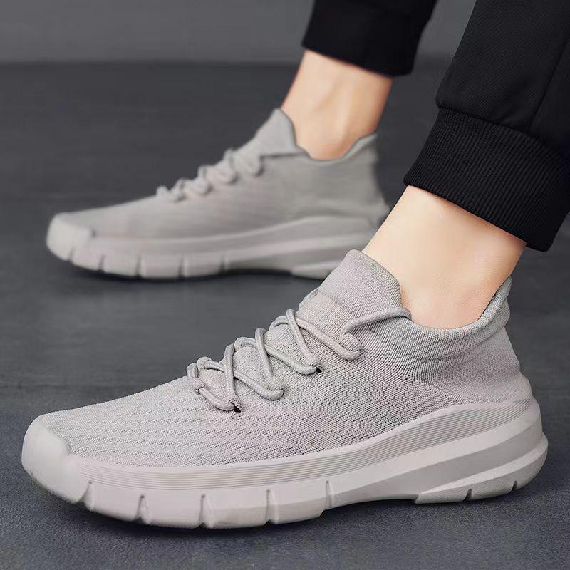 Men's Slip On Walking Shoes Lightweight Breathable Non Slip Running Shoes Casual Fashion Sneakers Knitted Mesh Gym Workout Sports Shoes for Men