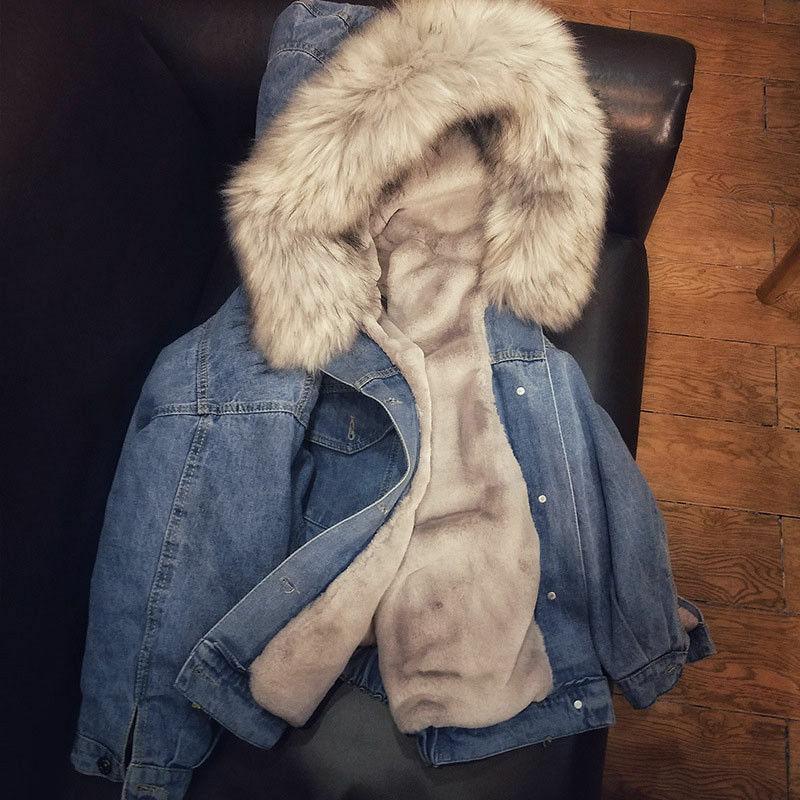 fluffy trucker jacket