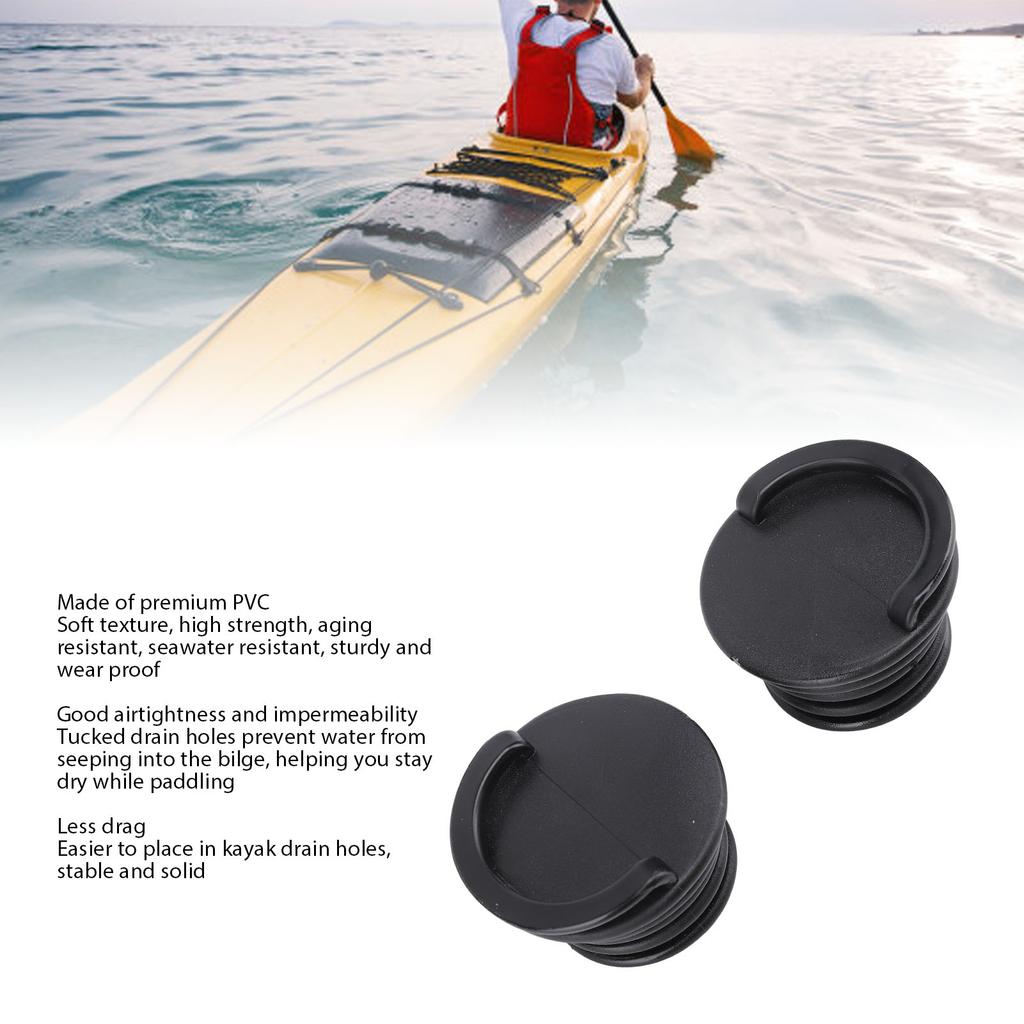2PCS Kayak Scupper Stopper Bungs PVC Drain Hole Plugs Replacement for Kayak Canoe Marine Boat
