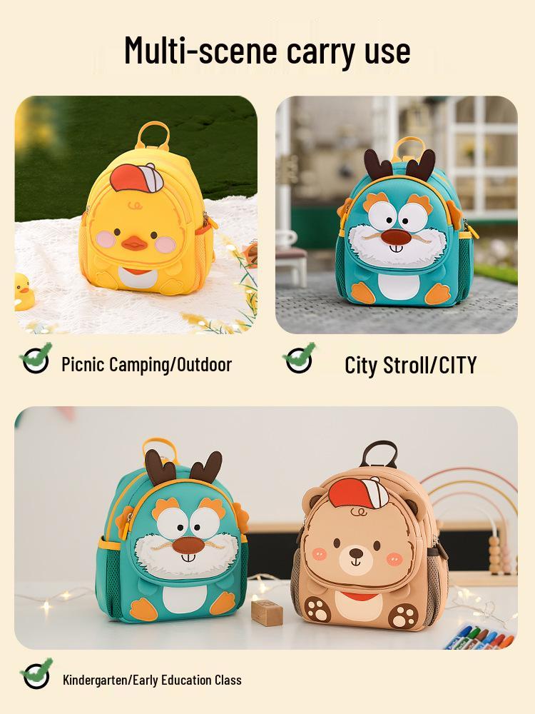 2025 Cartoon Cute Kids Backpack for Ages 1-6: Double Shoulder Kindergarten Backpack