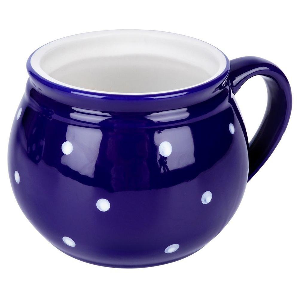 Small Ceramic Mug Orion Blue Polka Dot 200ml