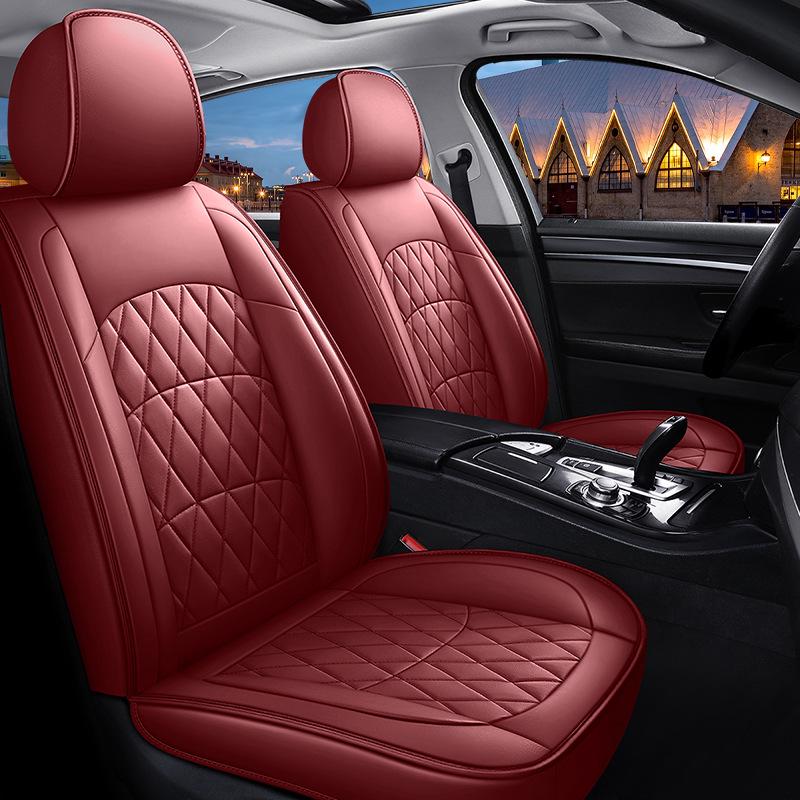 Full Wrap Leather Car Seat Cushion - Universal Fit for All Seasons