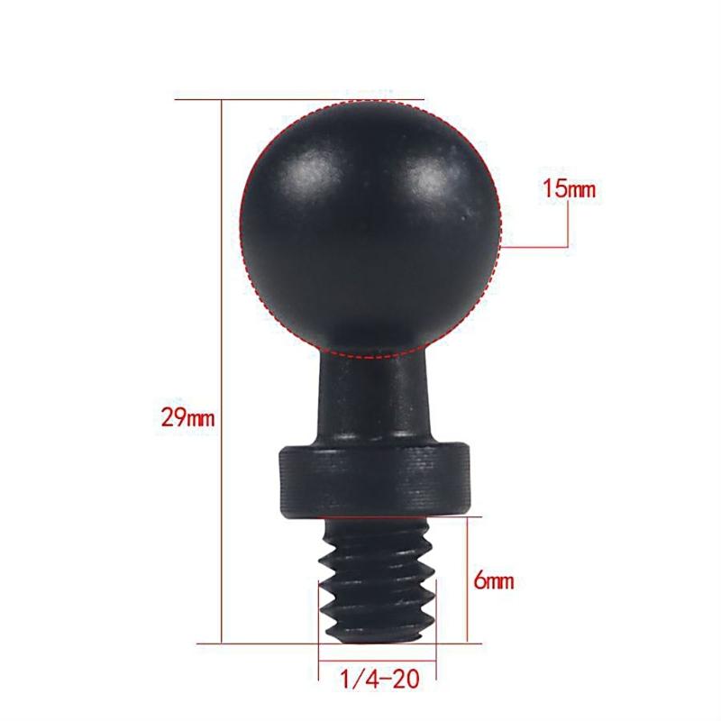 2Pcs Aluminum Alloy 20mm/17mm/15mm/13mm Ball Head to 1/4 Screw Adapter For Camera Tripod Phone Mount Photography