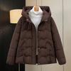 Women's Hooded Coat Ladies Winter Cotton Coat Thickened Warm Jacket