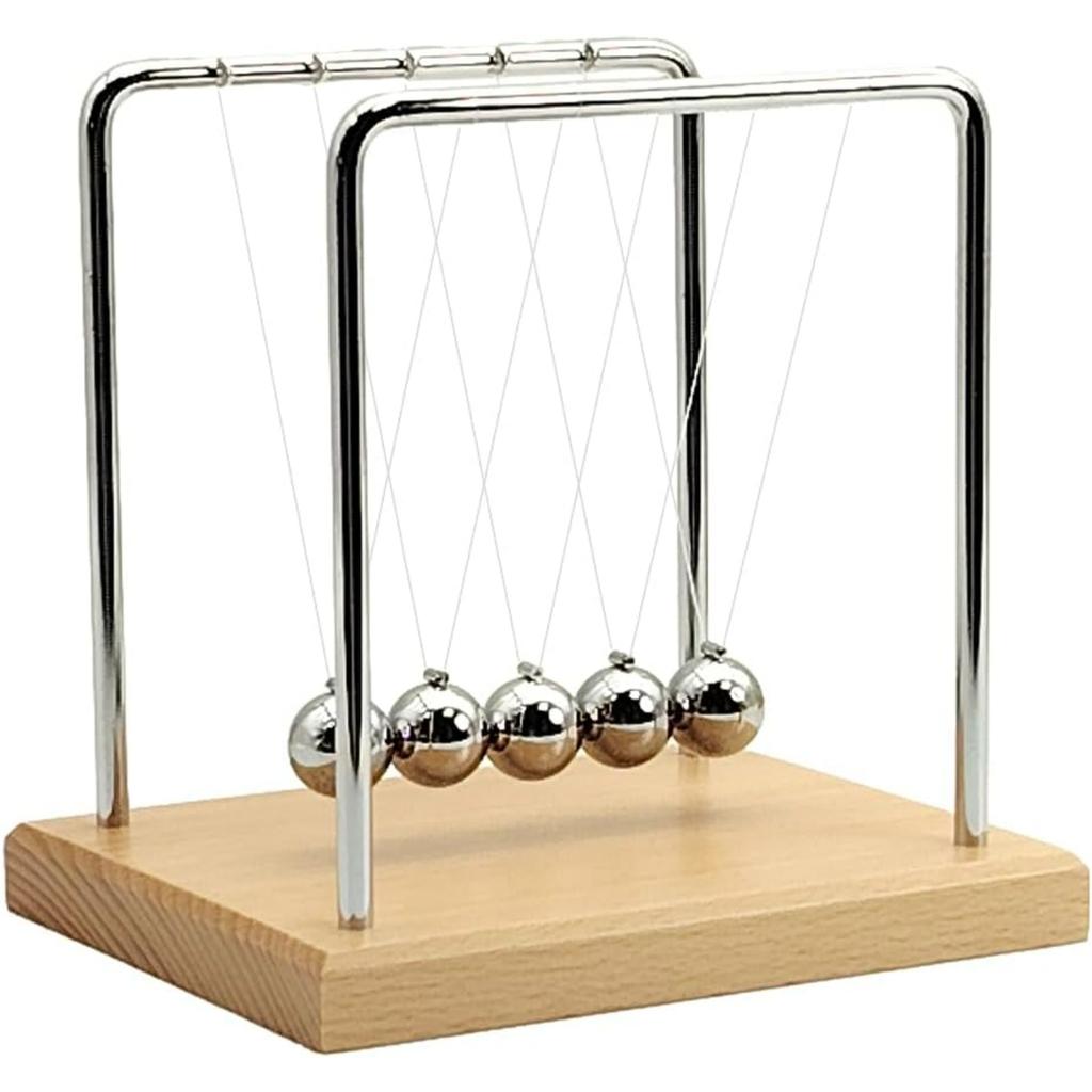 QLKUNLA Culla di Newton Palline di Equilibrio Gadget di Scienza Fisica Decorazione da Scrivania Giocattolo a Movimento Cinetico per Casa e Ufficio