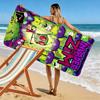 Invader Zim 2D Flat Print Beach Towel, Large Soft Quick Dry Towel for Beach Camping SwimmingZSTJ0915049
