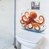 Decorative Stickers for Bathroom Decoration In The Cartoon Water Ripple Scene Featuring An Octopus