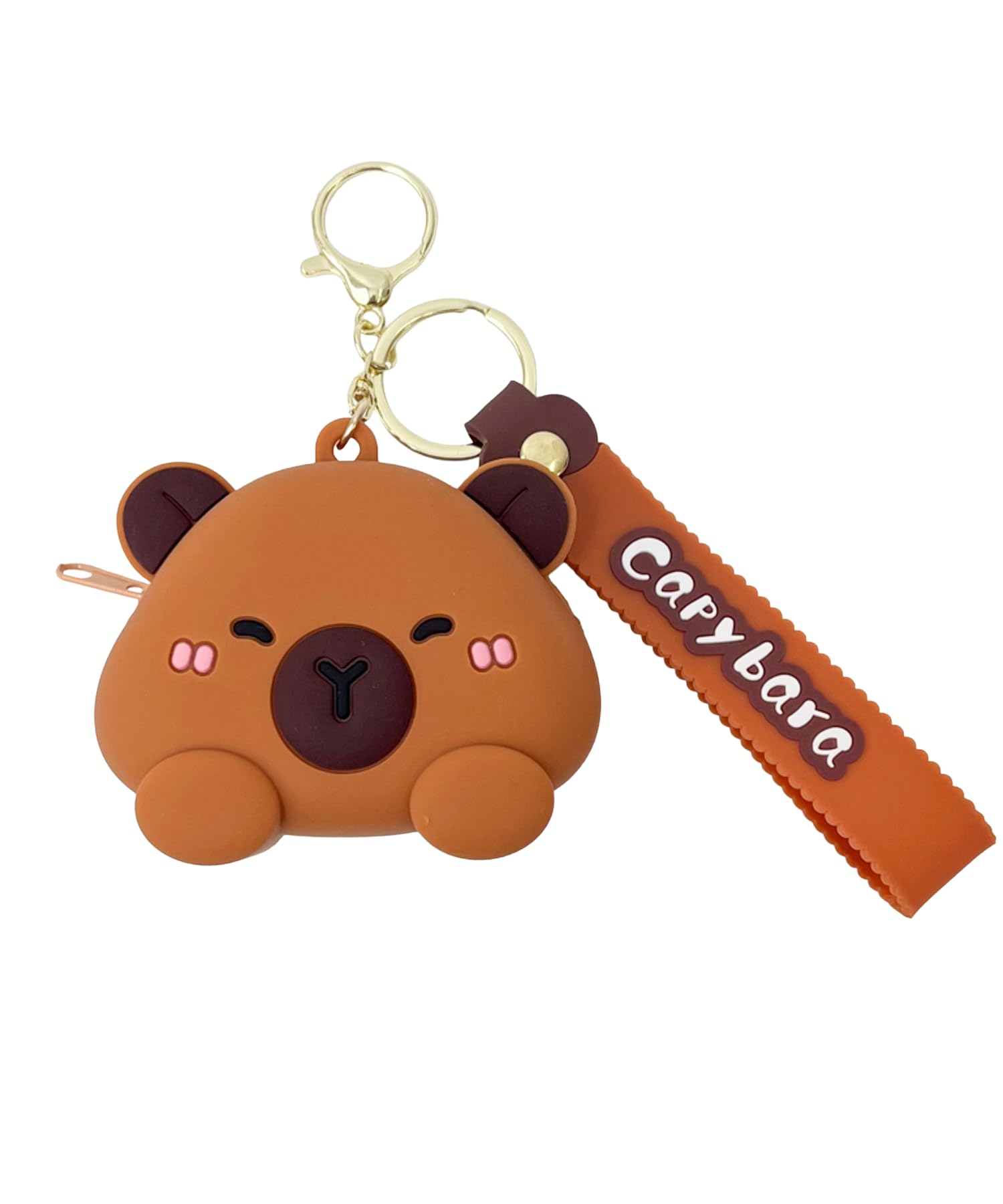 

WEGO Capybara Mini Cute School Size Pattern 2 Pouch, Keychain, Gift, Present, Supplies, Women s, F,