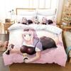 3D Print Anime Kawaii Girls Kaguya-sama Love is War Bedding Set Cartoon Anime three-piece set Adult Kid Bedroom Duvet cover Sets