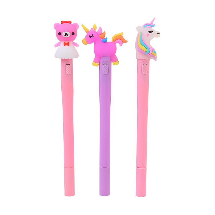 Unicorn Light-Up Pen – Creative Macaron Color Water-Based Student Stationery