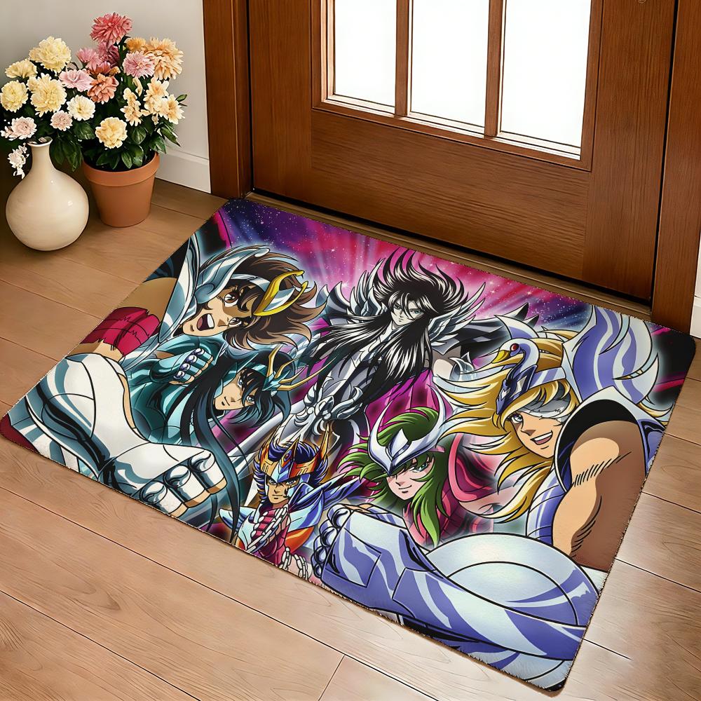 Hot Anime S-Saint Seiya Floor Mat Cozy Flannel Soft Thick Non-Slip Mat For Living Room Bedroom Kitchen Decor Rugs