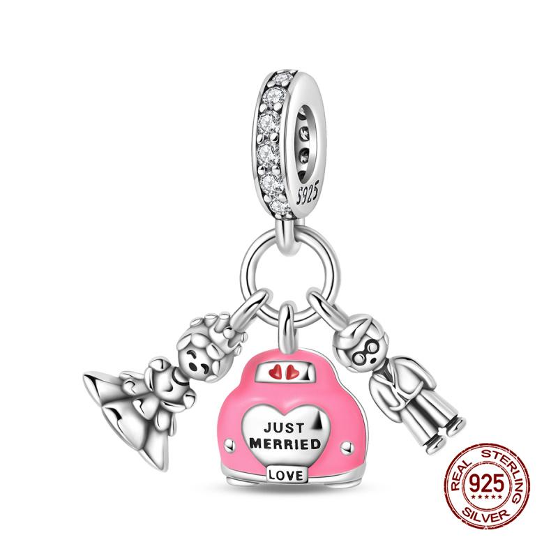 New In Original Charm Copper Poker Charms Bead Fit 3Mm Original Women Bracelet Necklace Diy Fine Jewelry Gift