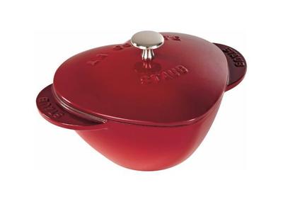 Bräter - STAUB - Herz-Bräter - 20 cm - Mattschwarz emailliert - 1,75 L - Deckel mit Tropfenstruktur®
