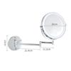 LED Lighted Wall-Mounted Double-Sided Magnifying Makeup Mirror for Bathrooms, Punch-Free Installation