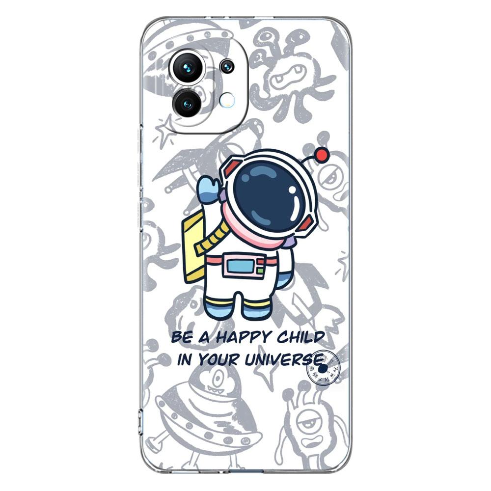 Astronaut Universe Clear Case For Xiaomi Mi Poco X3 NFC M3 Pro F3 F1 11 Lite 12 Note 10 11T 9T Transparent Phone Cover