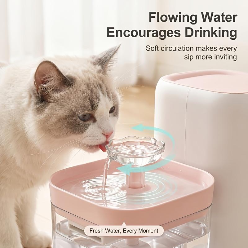 60.87oz Large-capacity pet water dispenser, automatic circulating water bowl for cats and dogs, a must-have for lazy people, silent water pump