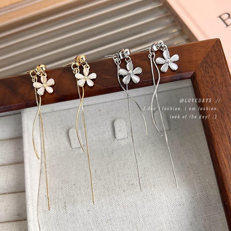 

Цветочные серьги, темпераментные длинные серьги с бахромой для женщин, новые серьги