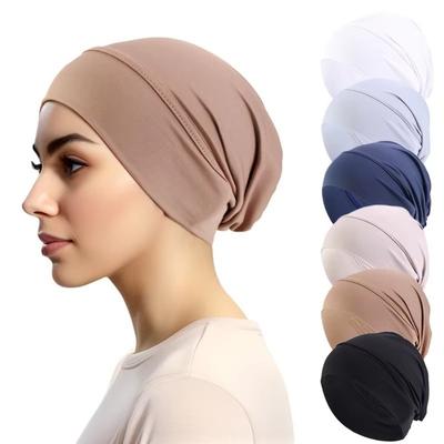 Wrap Style Hijab Caps Elastic Cancer Chemo Hat New Islamic Headband  Women Headwear