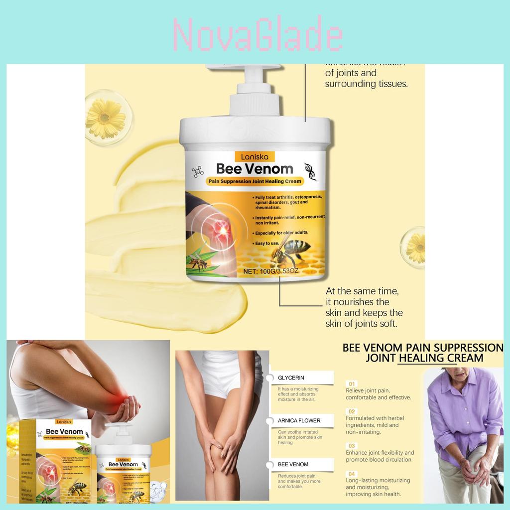 Laniska Bee Venom Joint Repair Cream For Soothing Comfort In Knees Wrists And Back
