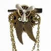 Elaborate Industrial Style Hairpin Wing Brooch Hair Jewelry Metal Gears Propeller Design For Role Play