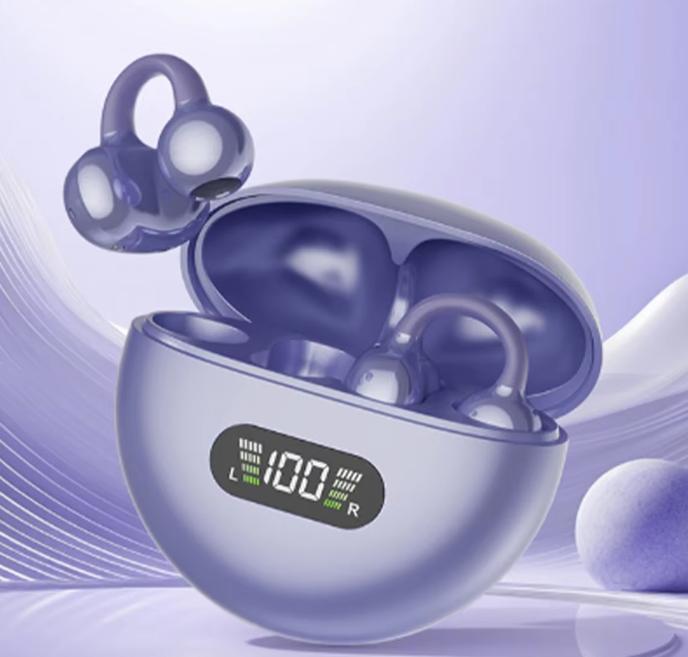 Xiaomi New Q71 TWS Bone Conduction Earphones Bluetooth 5.3 Earbuds Clip On Ear Comfortable Sport Digital Display Headsets