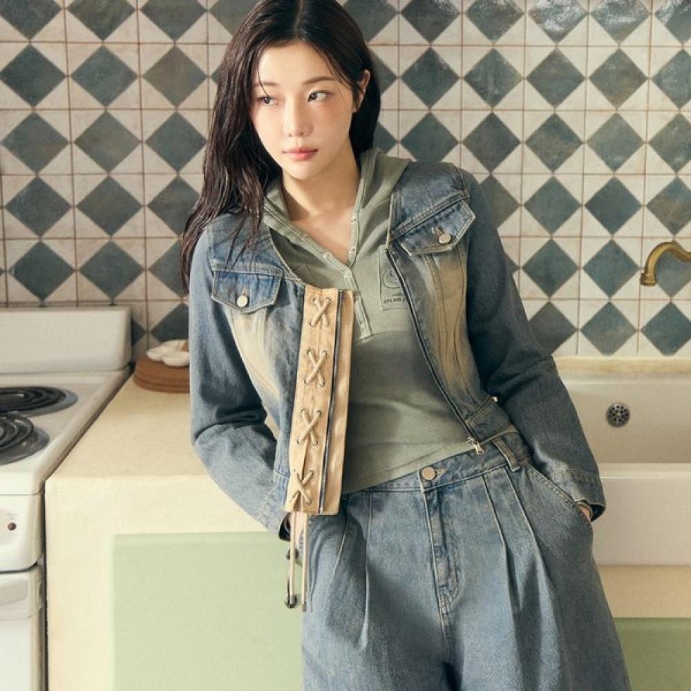 EGOIST VinTage Hoodie T shirT wiTh Embroidered poinT  Es2cl363 