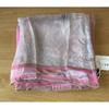 Used LEONARD PARIS Large Scarf Floral Pattern Pink Tones Silk Unused With Tags