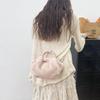 Women's Furry Handbag Retro Style Large-Capacity Fashionable Crossbody Bag Detachable Shoulder Strap Wing Shape Bag