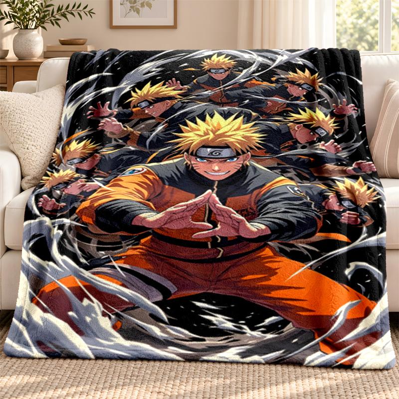 Naruto blanket Flannel Blanket Soft Cozy Plush Throw for Sofa Bed Lightweight Home Decoration Outdoor camping