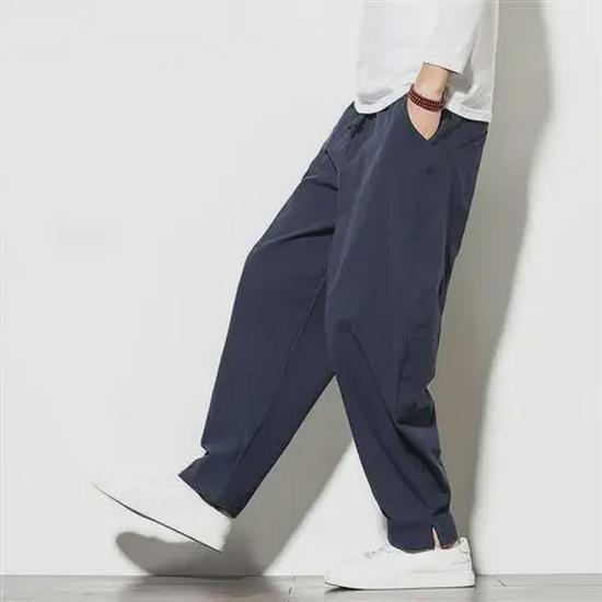 Men's Loose Fit Linen Pants: Chinese-Style Summer Harem Trousers