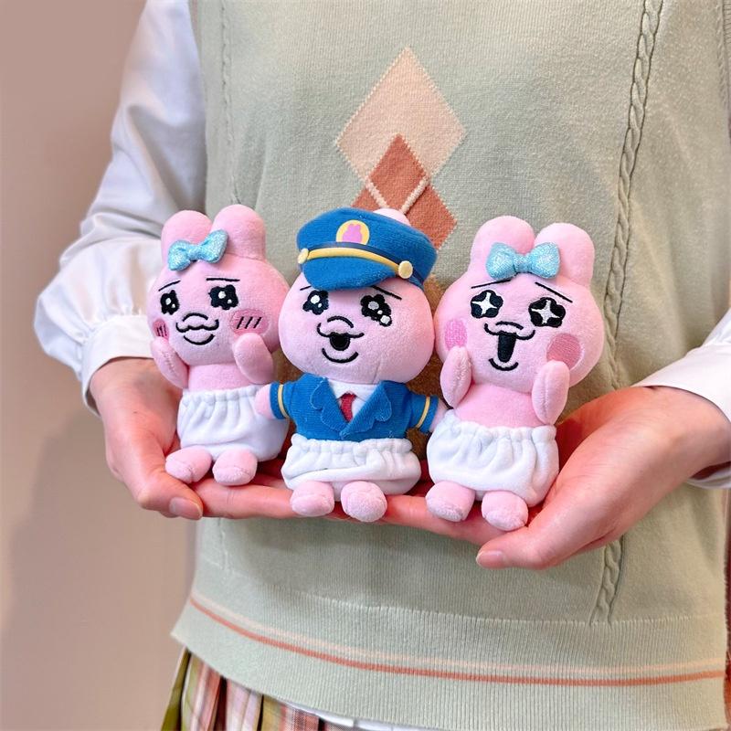 Niedlicher Plüschhase Hängender Anhänger Mit Lustiger Unterwäsche Weicher Kurzer Plüsch Cartoon-Stil Rosa Hasenpuppe Dekoration Münzbörse