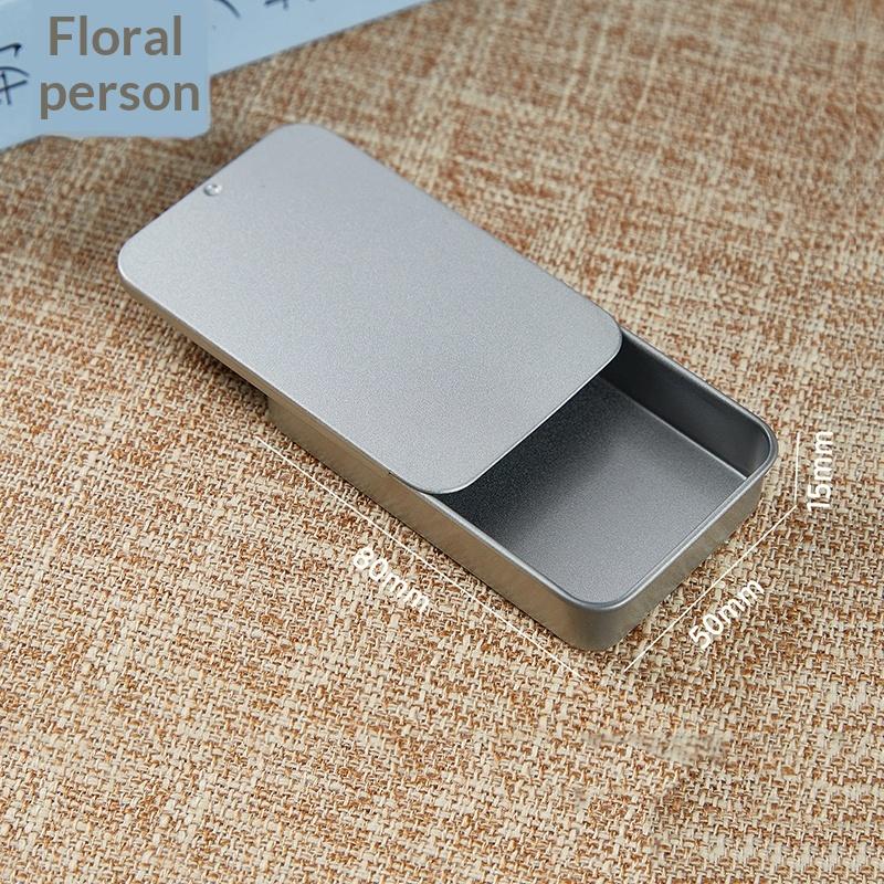 Tinplate Mini Metal Box Slide Cover Storage Box Wedding Jewelry Pill Cases Portable Tin Boxes Container Cosmetic Organizer
