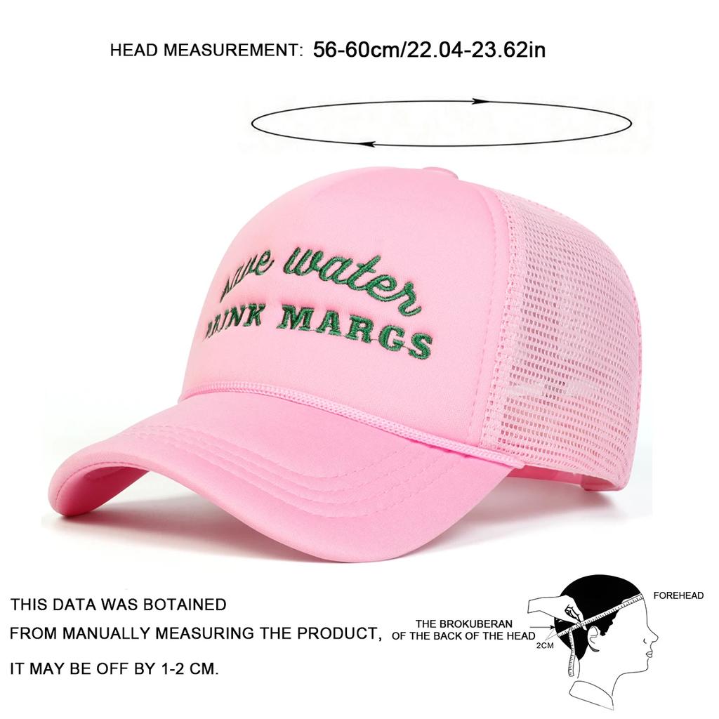 Net Baseball Stitching Stitched Embroidered Alphabet Margs Drink Neutral Gender Women  Men For Caps Spring Autumn Outdoor Adjustable Casual Hats